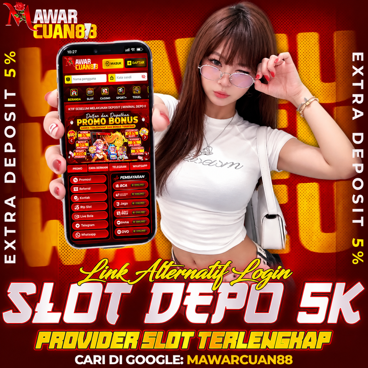   Mawarcuan88 >> Slot Depo 5000 Proses Ekspress Dengan Sistem Terjamin Cangih